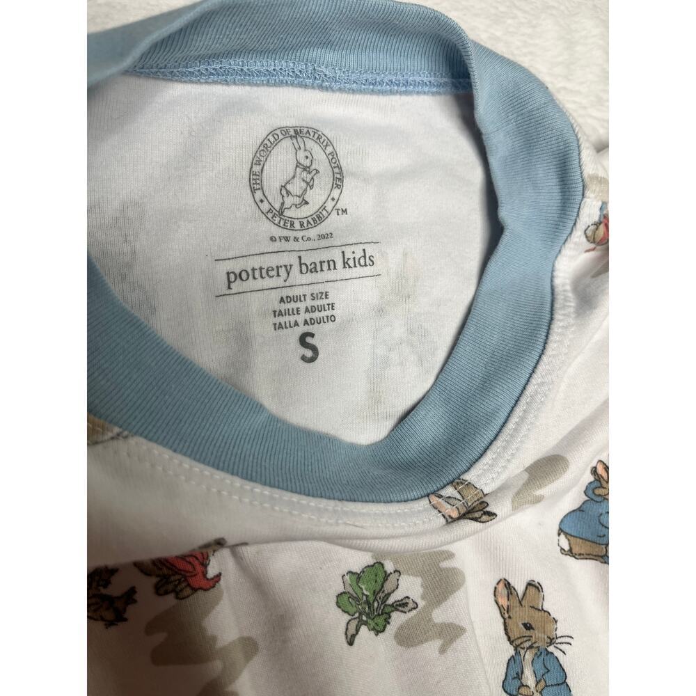 Pottery Barn Kids Peter Rabbit Adult S Pajama Top 100% Organic Cotton Lounge - Picture 4 of 7